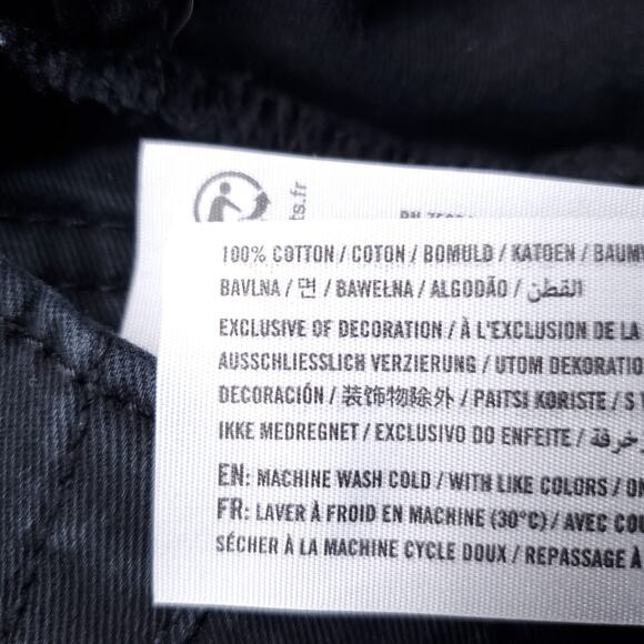 Hollister Loose Cargo Pants Baggy 100% Cotton Women 29x30 Black - Picture 11 of 11